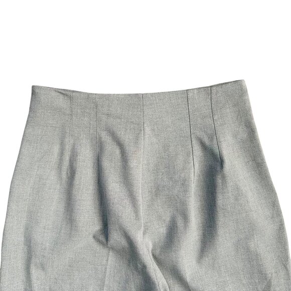 Zara Women's Size M High Rise No Waistband Light Gray Career Pants NEW - Picture 4 of 7